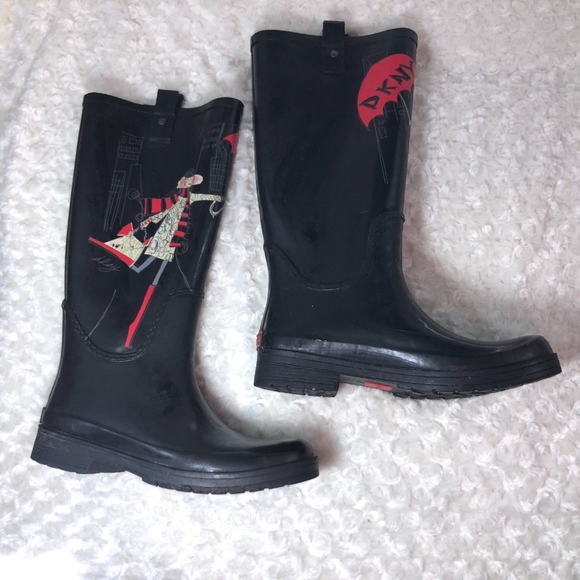 donna karan rain boots